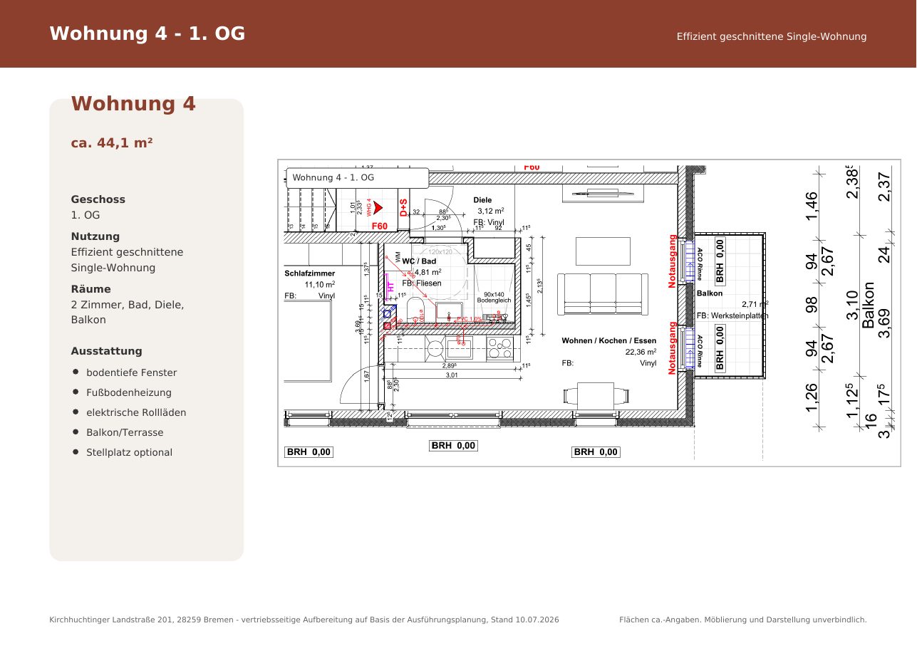 Grundriss Wohnung 4