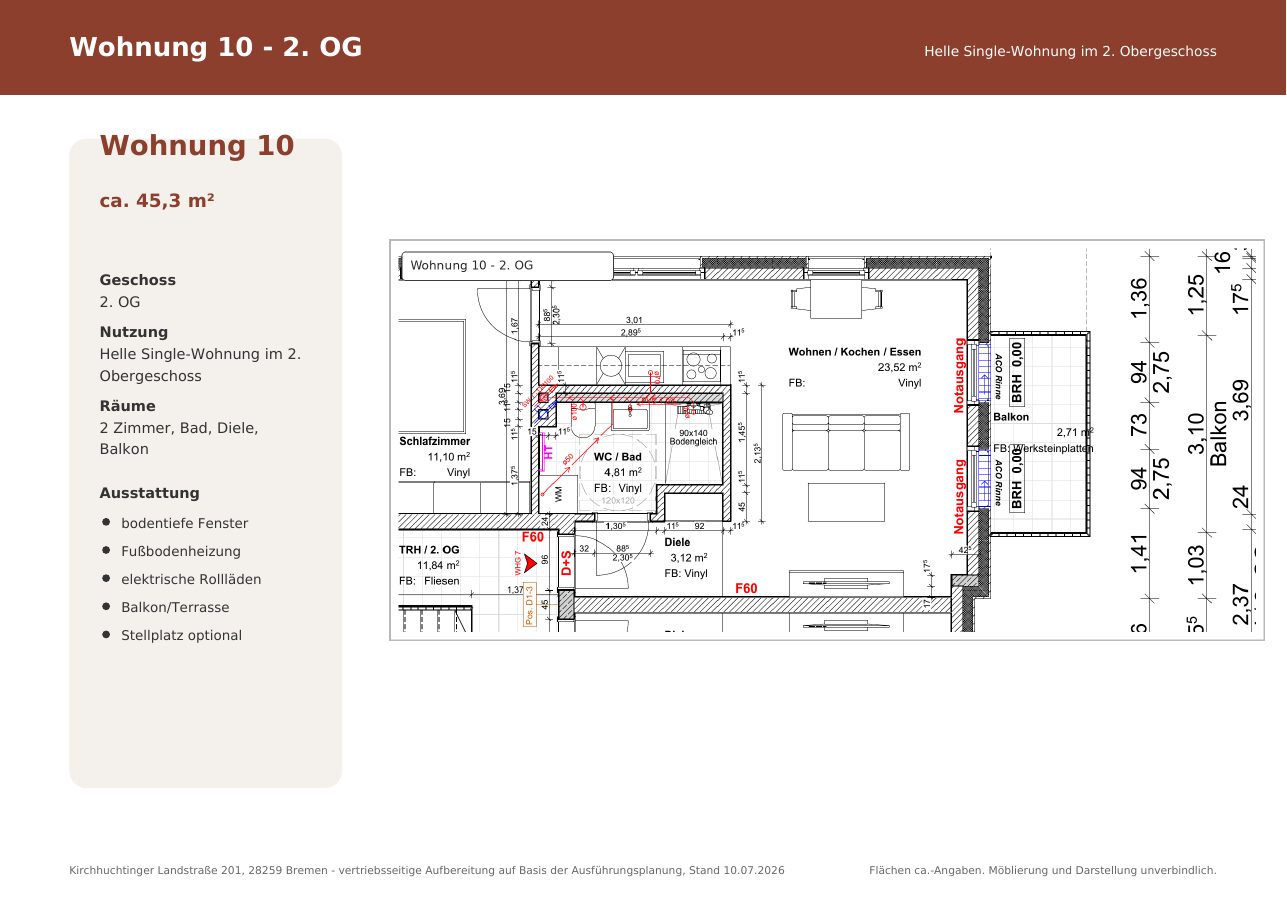 Grundriss Wohnung 10