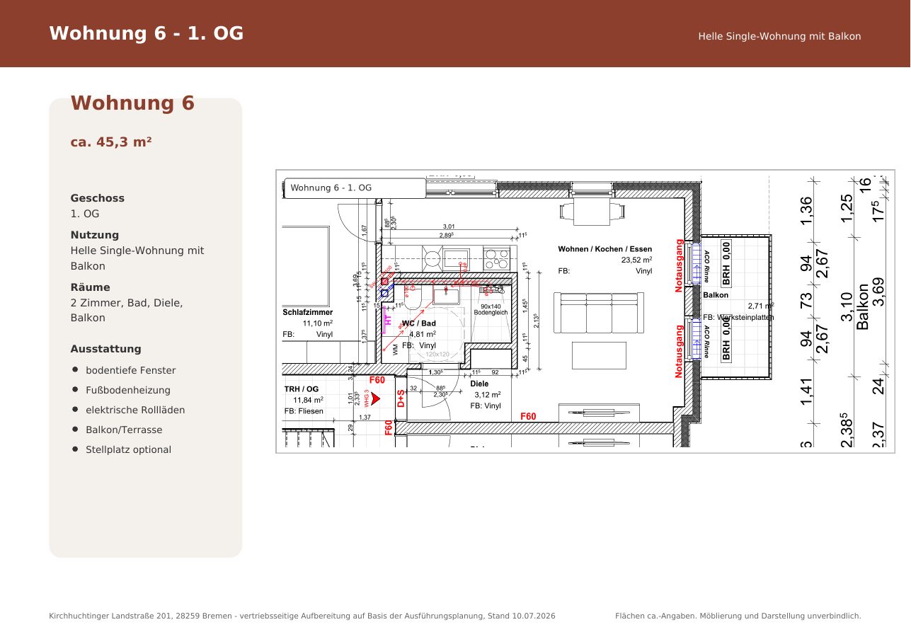 Grundriss Wohnung 6
