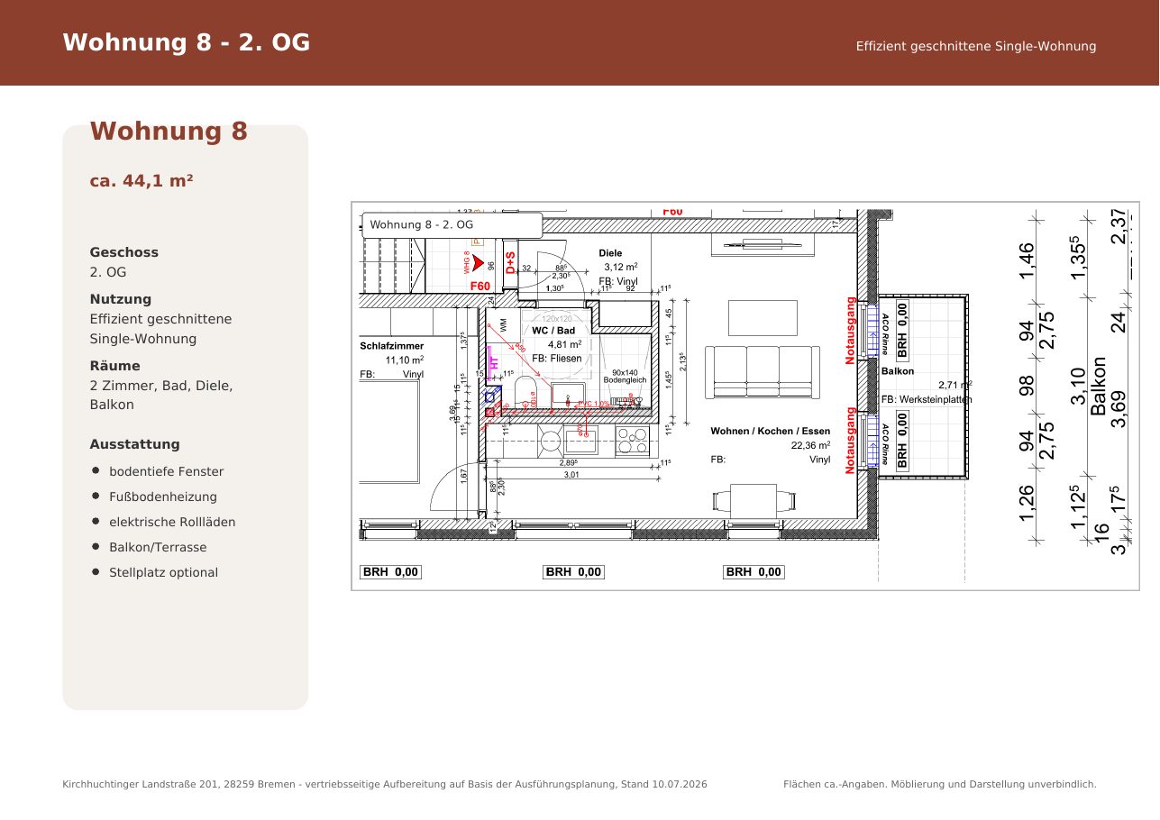 Grundriss Wohnung 8