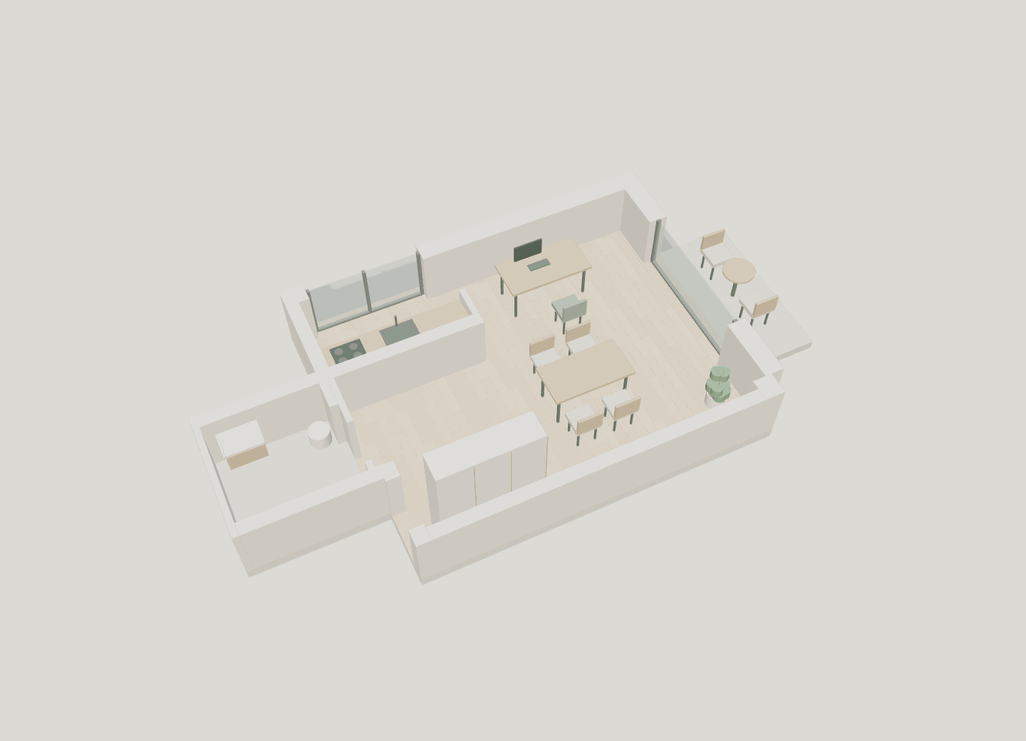 3D-Modell Büroeinheit