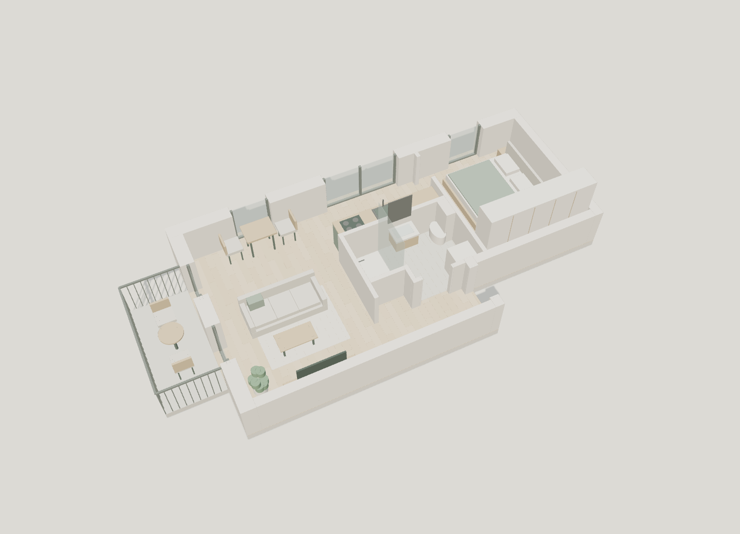 3D-Modell Wohnung 10